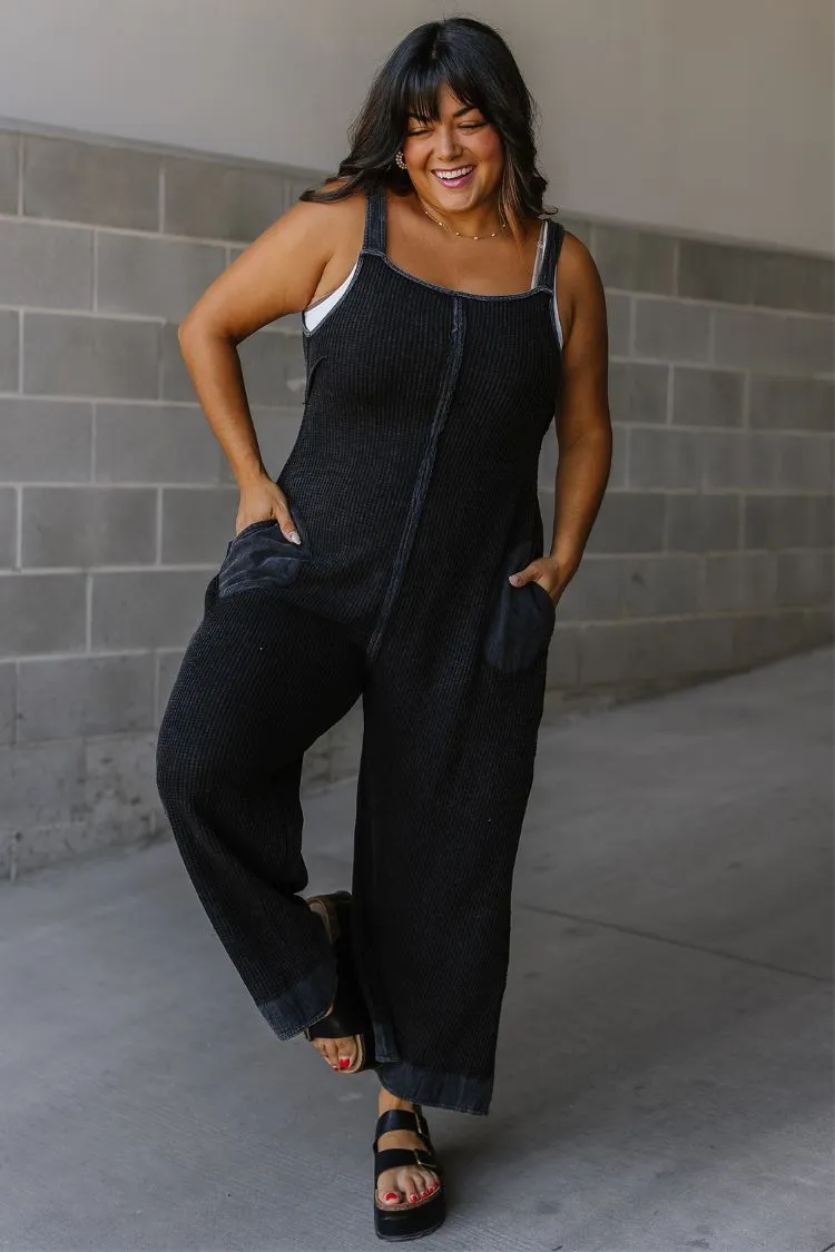Elara Jumpsuit - Charcoal