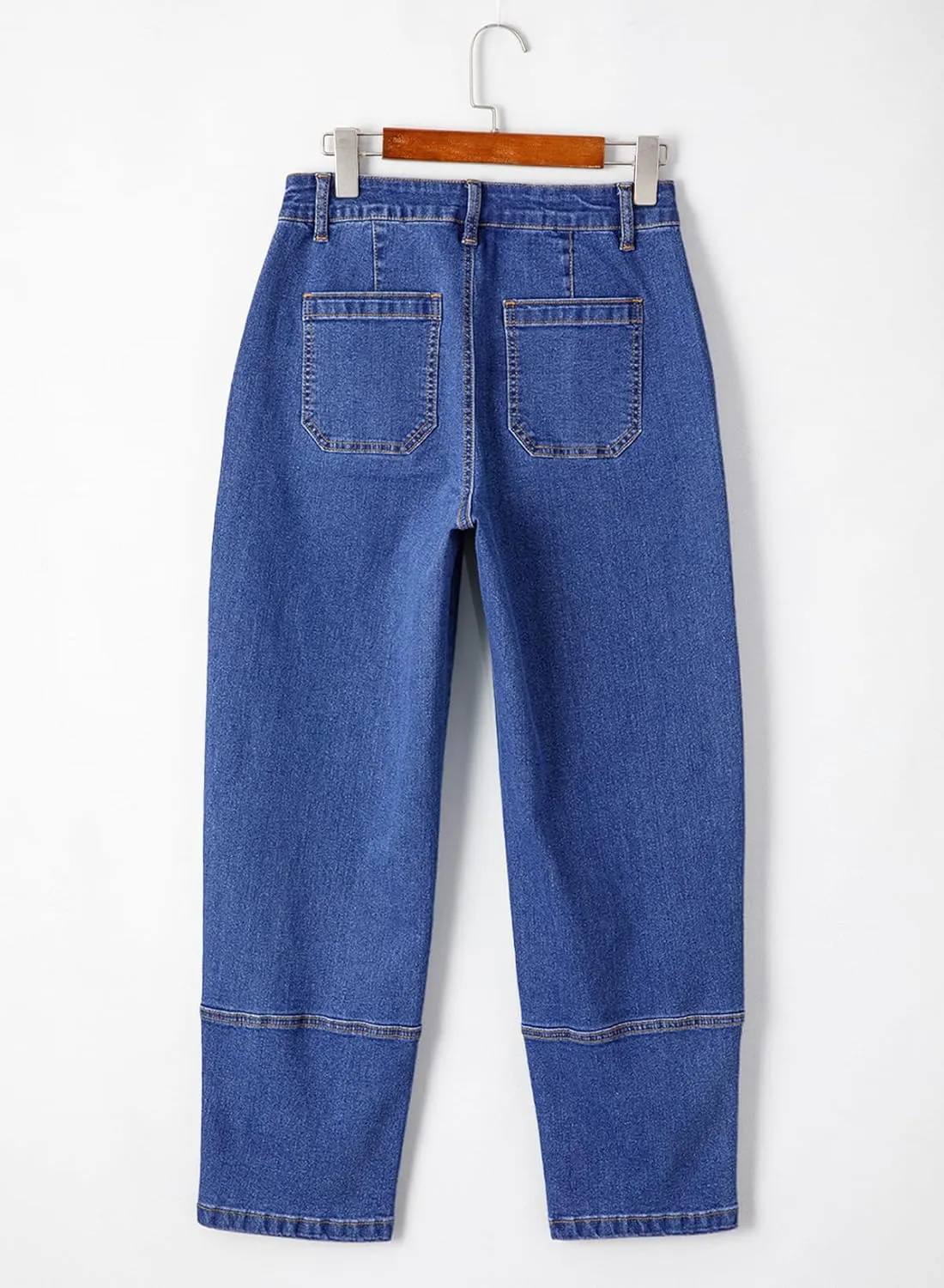 EVALESS Jeans for Women Wide Leg High Waisted Boyfriend Straight Leg Stretchy Cropped Denim Pants
