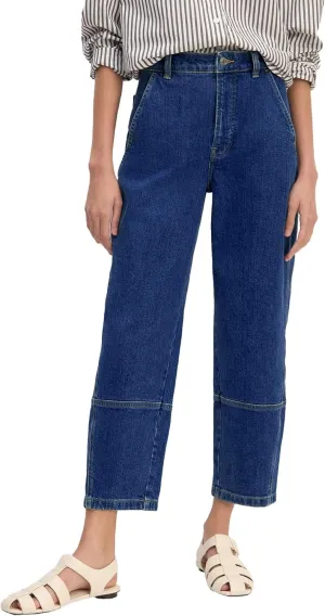 EVALESS Jeans for Women Wide Leg High Waisted Boyfriend Straight Leg Stretchy Cropped Denim Pants