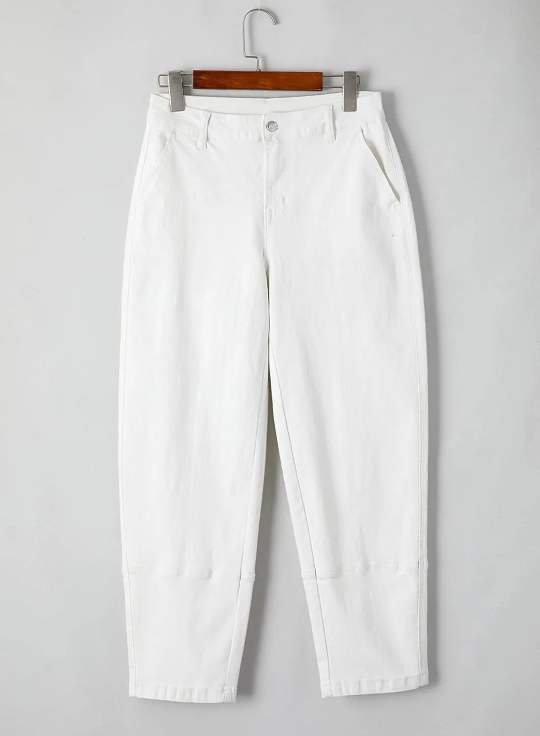 EVALESS Jeans for Women Wide Leg High Waisted Boyfriend Straight Leg Stretchy Cropped Denim Pants