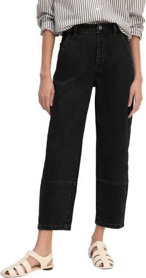 EVALESS Jeans for Women Wide Leg High Waisted Boyfriend Straight Leg Stretchy Cropped Denim Pants