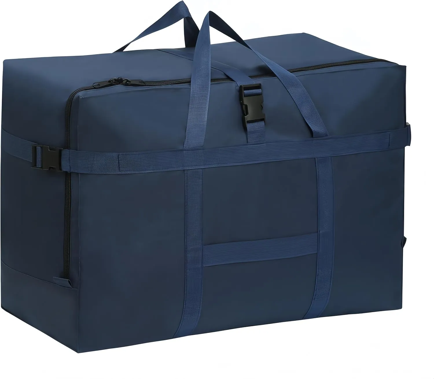 Extra Large Storage Duffle Bag for Travel Waterproof Carry on Weekend Overnight Storage Bag over Luggage for Camping, Movingshopping (120L-Dark Blue)