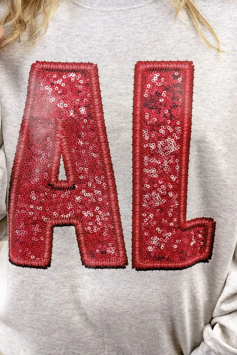Faux Sequin AL Transfer Unisex NuBlend Crew Sweatshirt