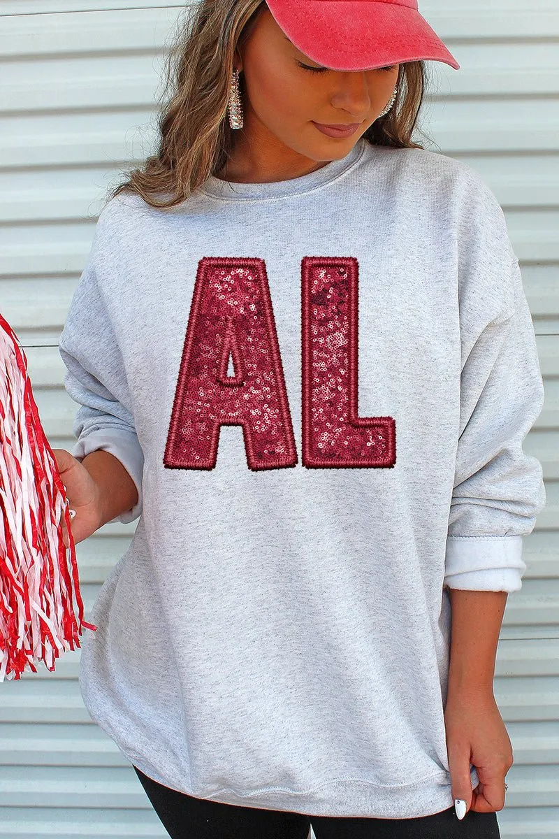 Faux Sequin AL Transfer Unisex NuBlend Crew Sweatshirt
