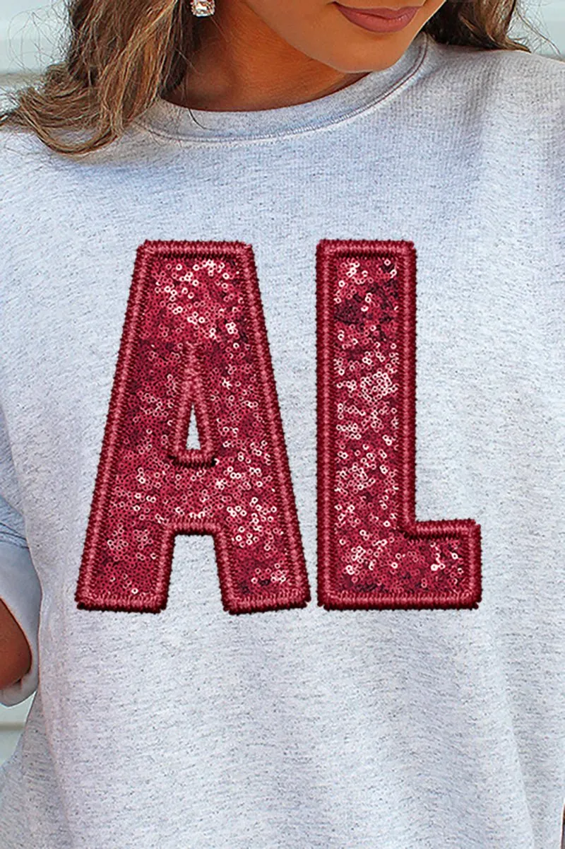 Faux Sequin AL Transfer Unisex NuBlend Crew Sweatshirt