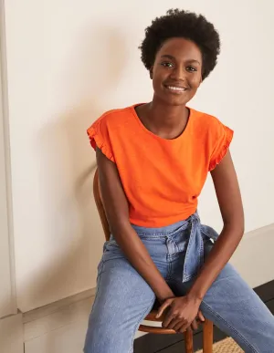 Faye Jersey Top-Satsuma