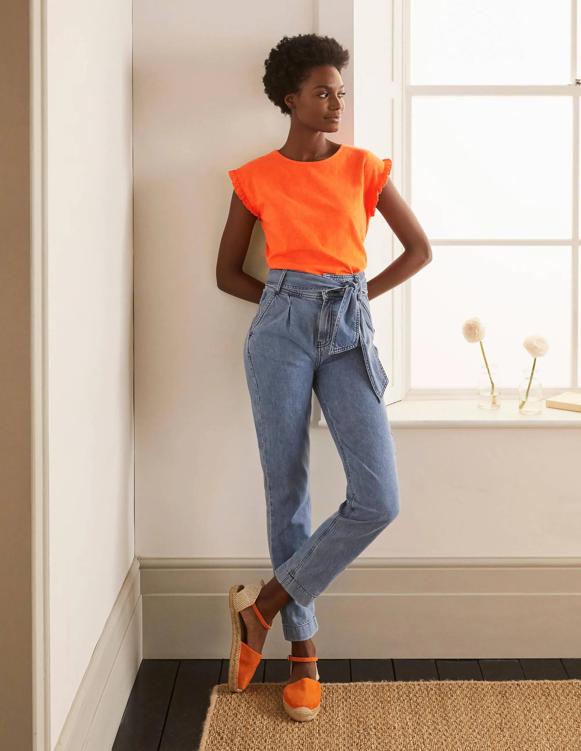 Faye Jersey Top-Satsuma