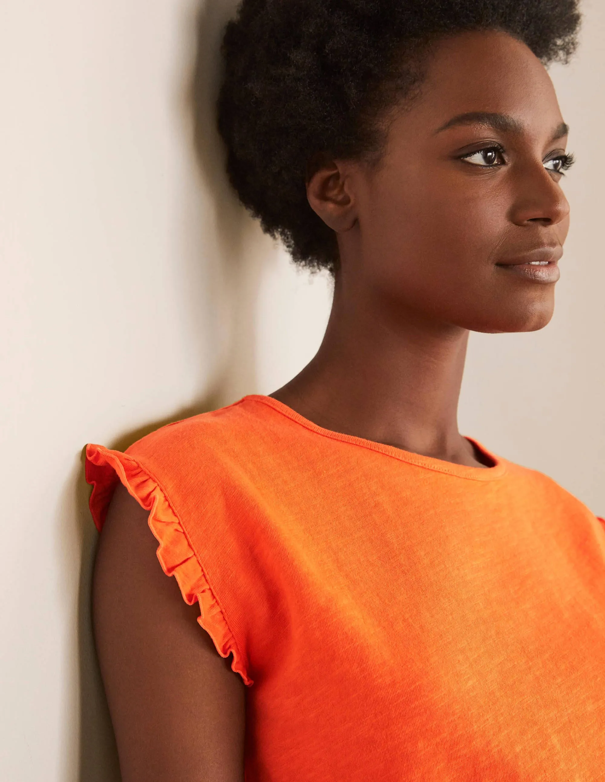 Faye Jersey Top-Satsuma