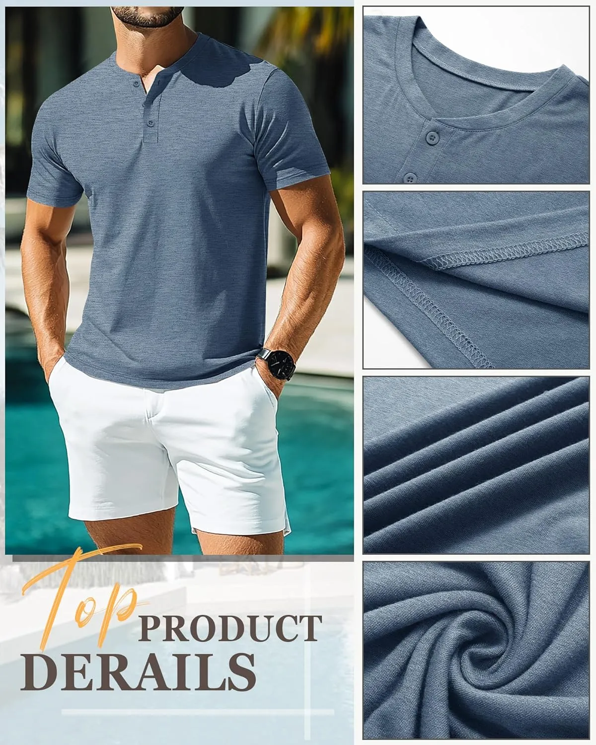 Ficerd 3 Pack Men's Big and Tall Shirts Cotton Short Sleeve Plus Size Tee Loose Fit Casual T Shirts Basic Oversized Tops