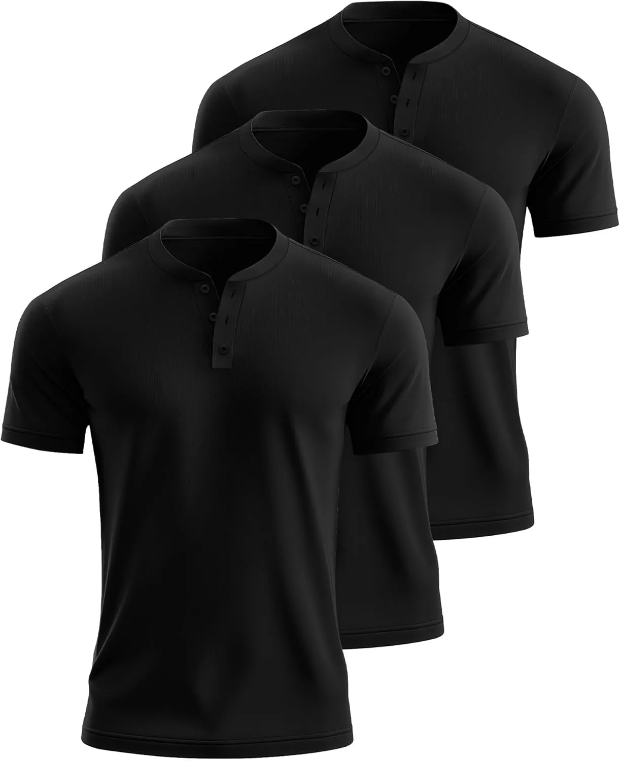 Ficerd 3 Pack Men's Big and Tall Shirts Cotton Short Sleeve Plus Size Tee Loose Fit Casual T Shirts Basic Oversized Tops