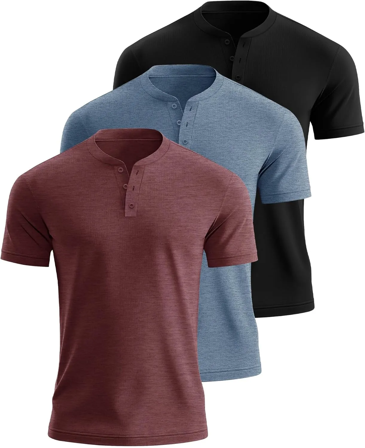 Ficerd 3 Pack Men's Big and Tall Shirts Cotton Short Sleeve Plus Size Tee Loose Fit Casual T Shirts Basic Oversized Tops