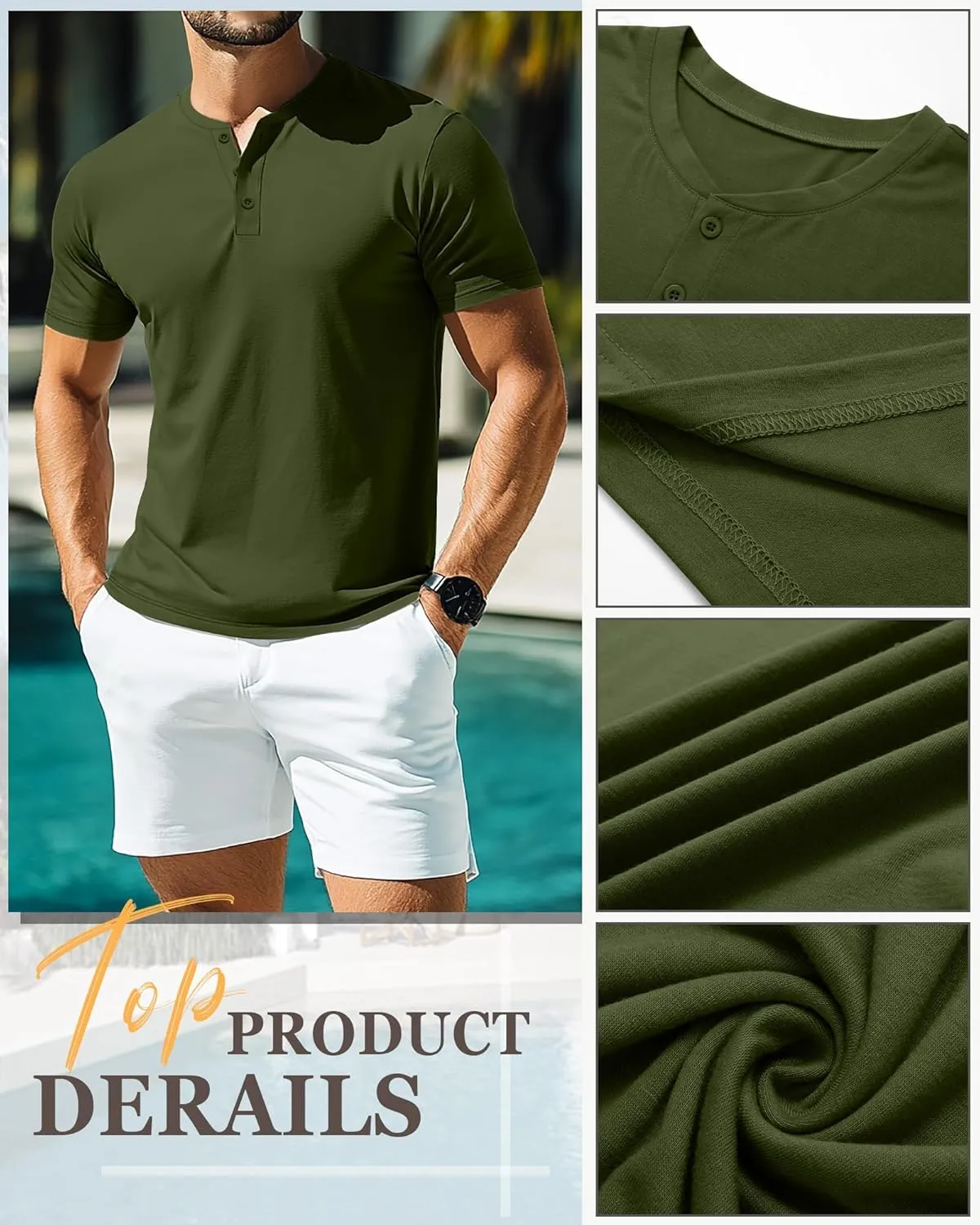 Ficerd 3 Pack Men's Big and Tall Shirts Cotton Short Sleeve Plus Size Tee Loose Fit Casual T Shirts Basic Oversized Tops