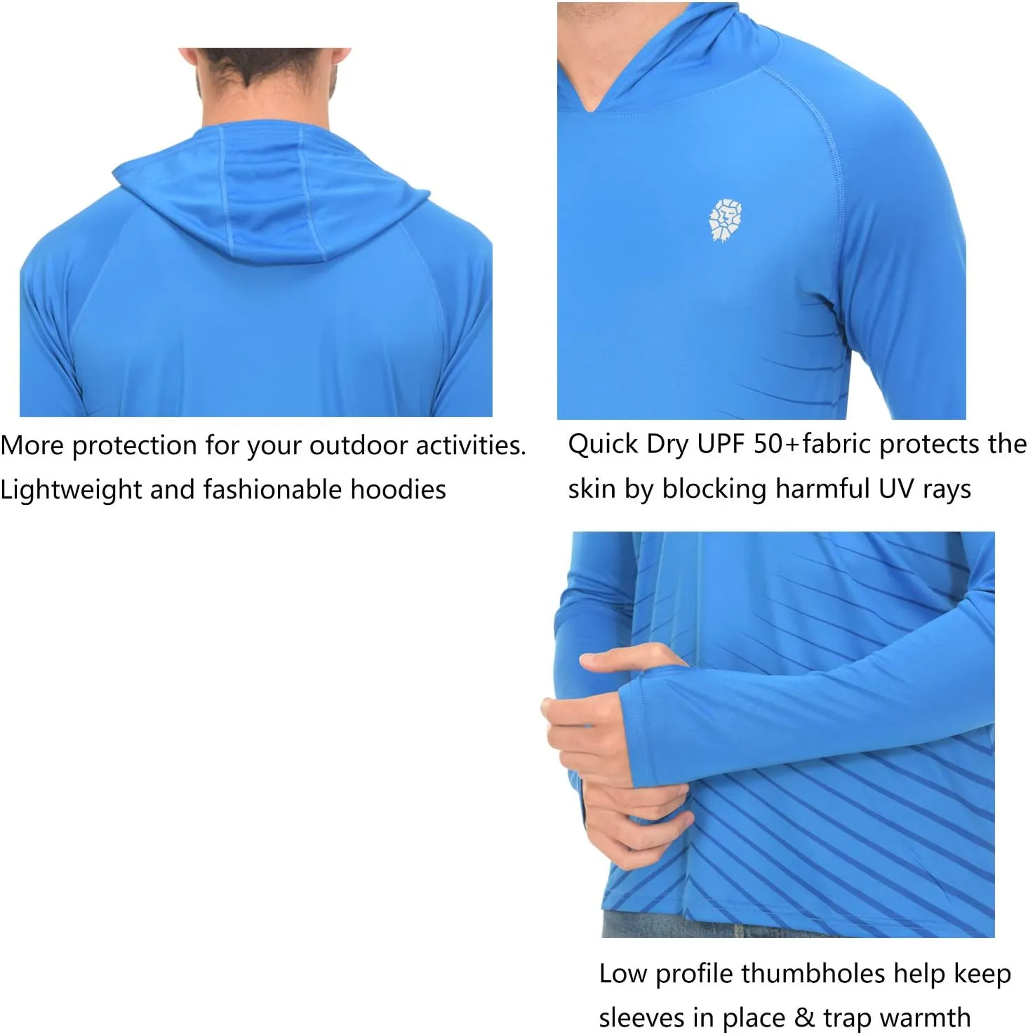 Fishing Shirts for Men Long Sleeve - Sun Protection SPF 50  UV Tshirt Hoodies