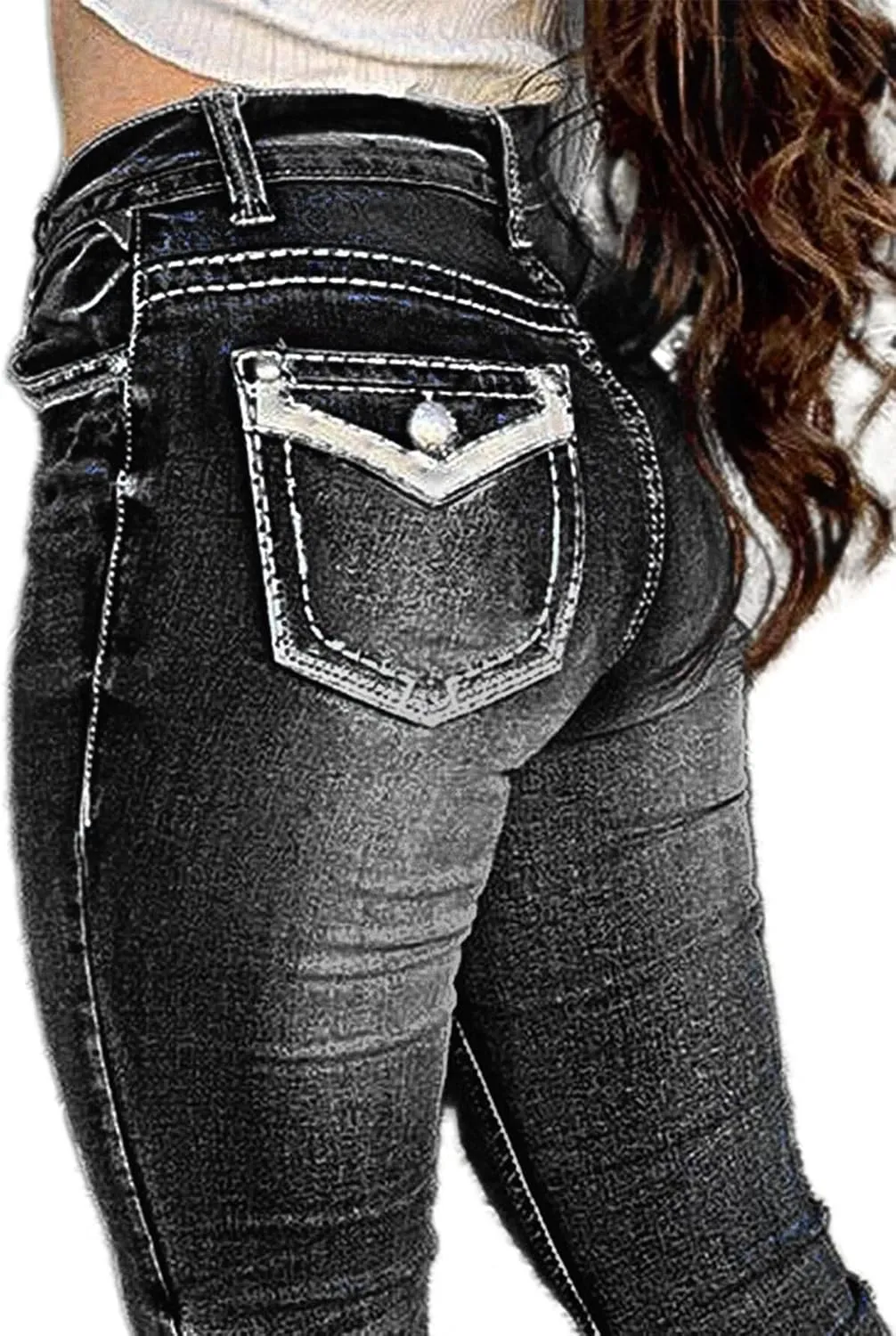 Flamingals Boot Cut Jeans for Women - Trendy Stretch Denim Pants With Butt Lifting and Tummy Control Features