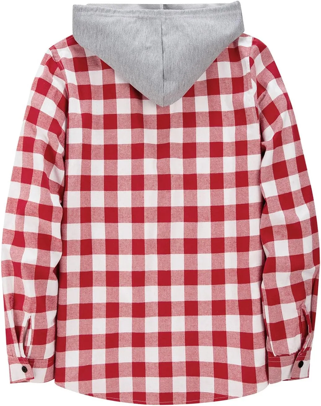Flannel Hoodie for Mens Casual Long Sleeve Button Down Hooded Plaid Shirt Jacket Lightweight Fall Shacket Hoodies