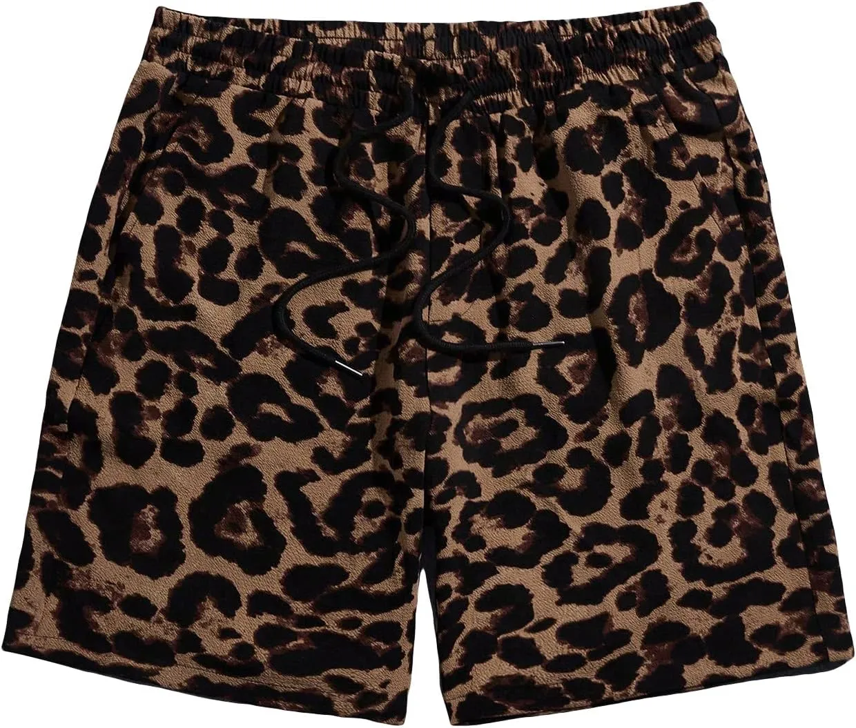 Floerns Men's Boho Tribal Print Drawstring Waist Summer Shorts with Pocket