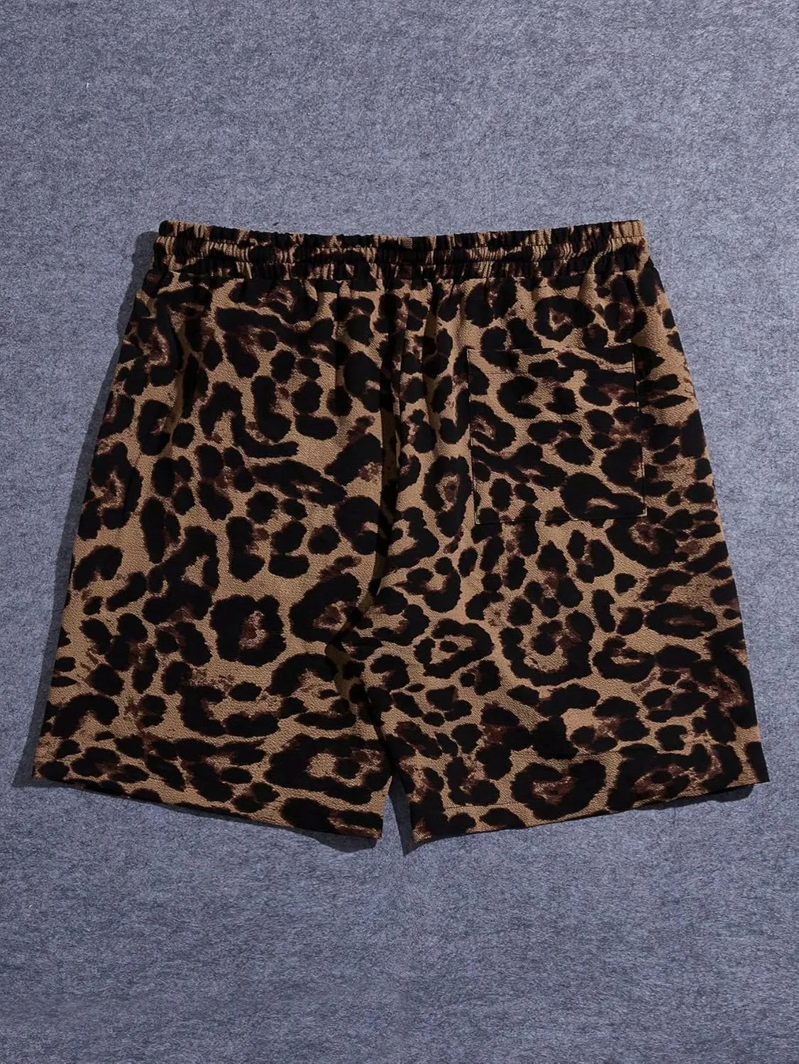 Floerns Men's Boho Tribal Print Drawstring Waist Summer Shorts with Pocket