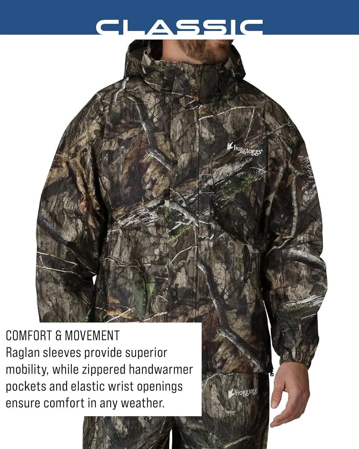 FROGG TOGGS Men's Classic Pro Action Waterproof Breathable Rain Jacket
