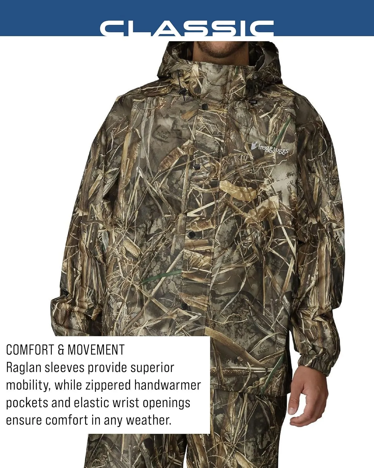 FROGG TOGGS Men's Classic Pro Action Waterproof Breathable Rain Jacket