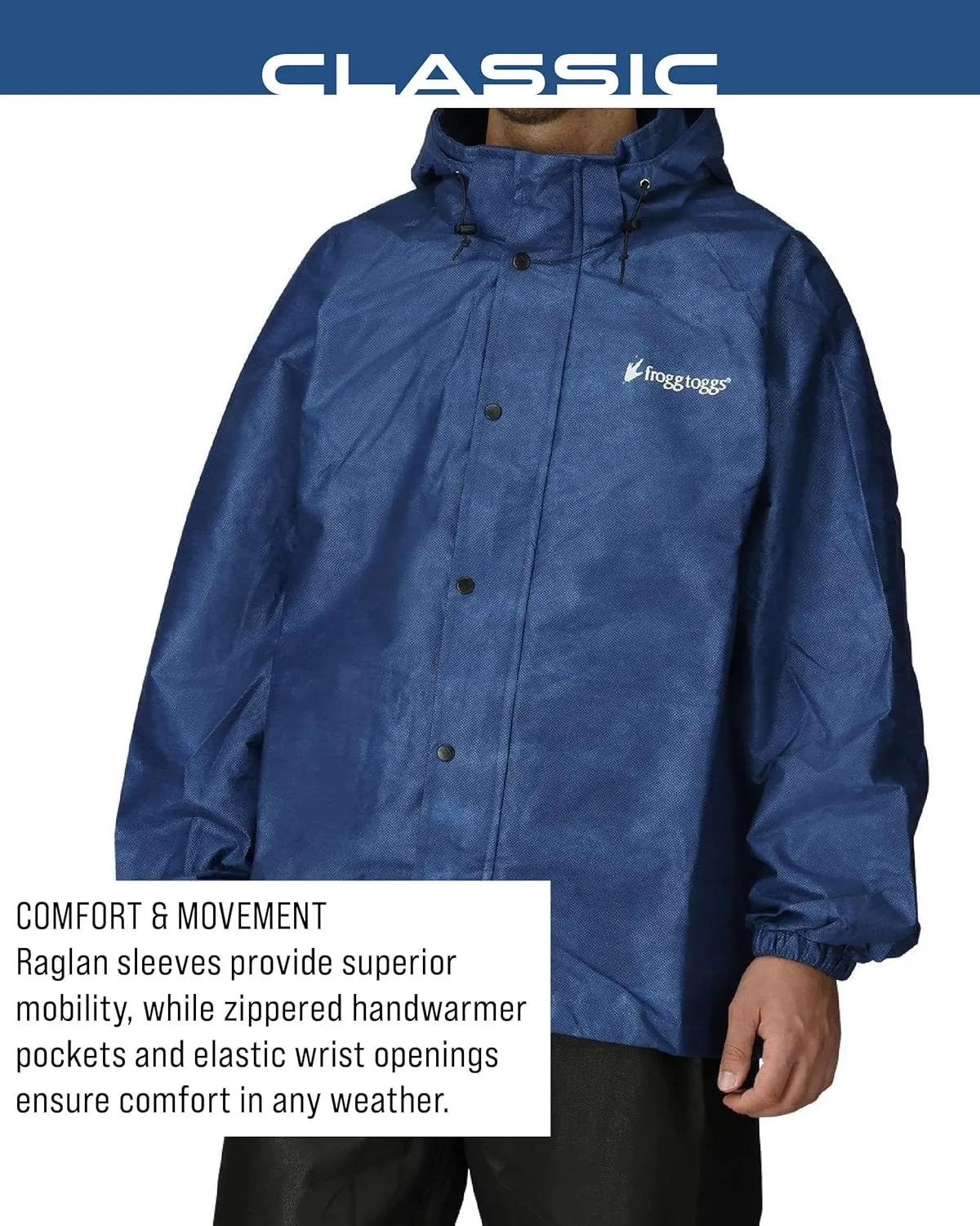 FROGG TOGGS Men's Classic Pro Action Waterproof Breathable Rain Jacket