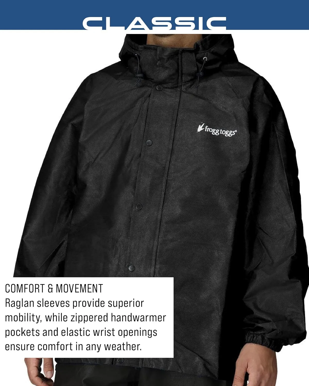 FROGG TOGGS Men's Classic Pro Action Waterproof Breathable Rain Jacket