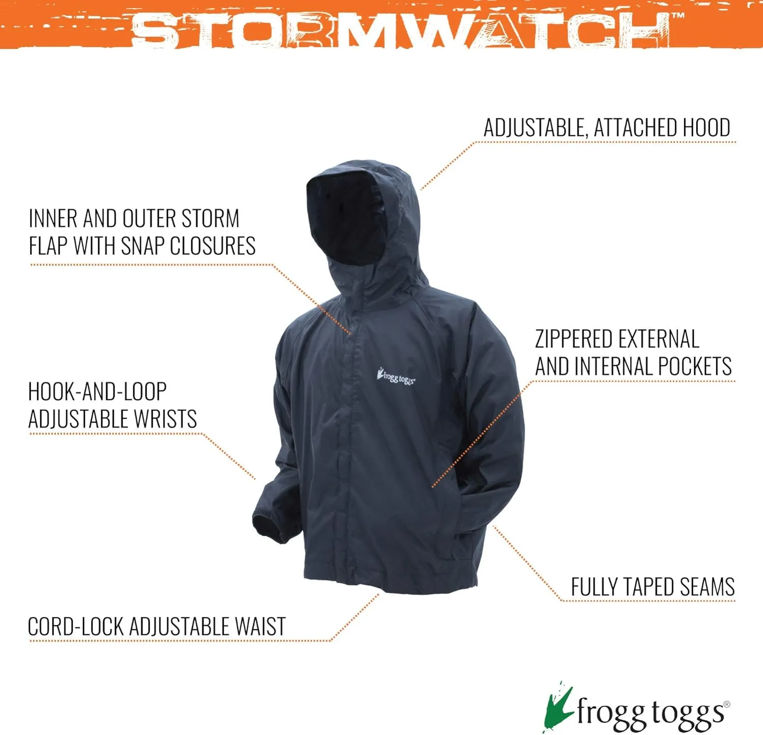 FROGG TOGGS Men's Stormwatch Waterproof Rain Jacket