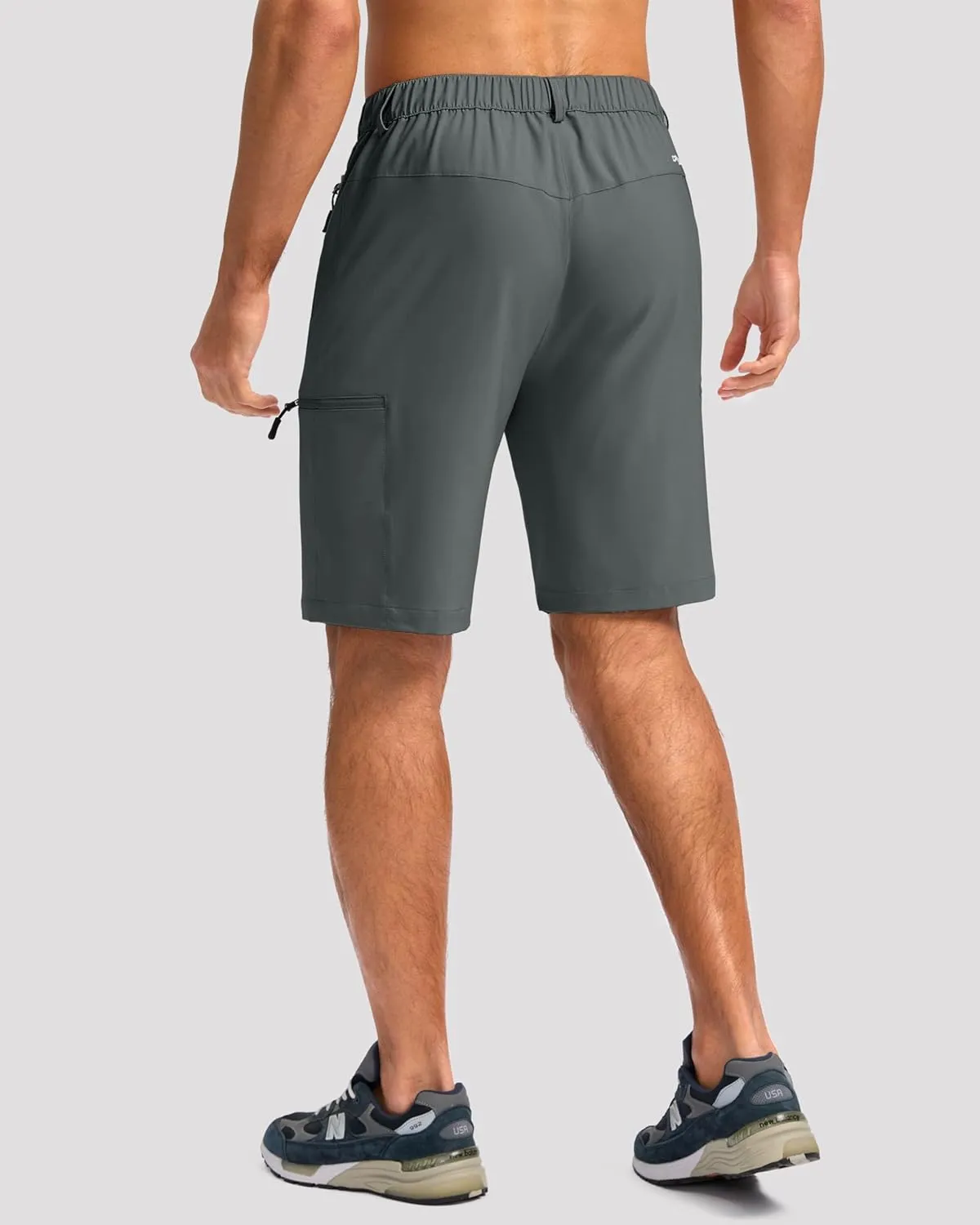 G Gradual Mens Hiking Cargo Shorts with 4 Zipper Pockets 9" Quick Dry Lightweight Casual Work Shorts for Men Golf Fishing