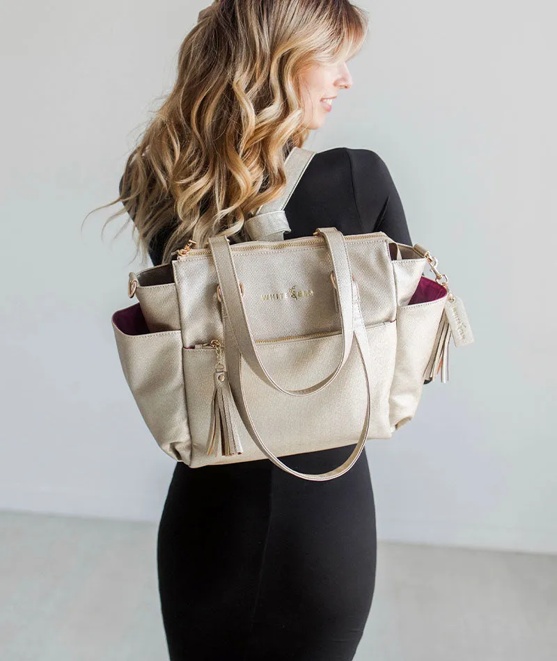 Gemini Mini Convertible Backpack - Gold Sparkle