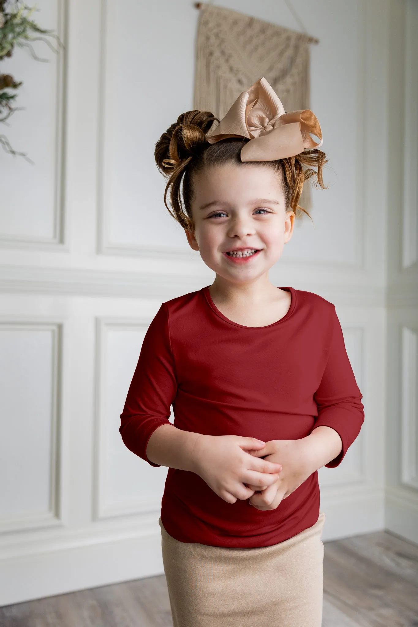 Girls' Essential 3/4 Tee