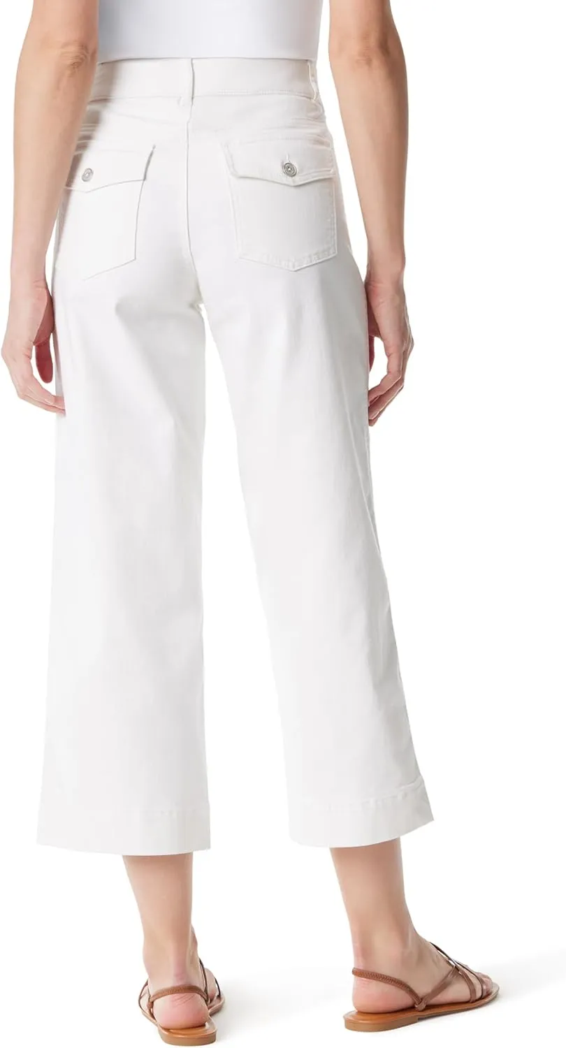 Gloria Vanderbilt Women's Shape Effect Pull on High Rise Wide Leg Crop Standard