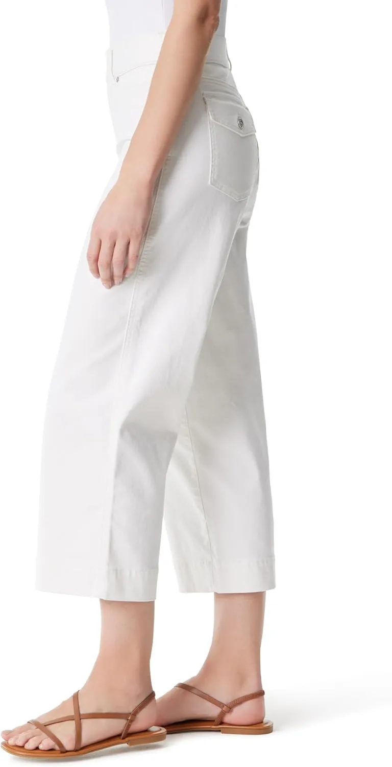 Gloria Vanderbilt Women's Shape Effect Pull on High Rise Wide Leg Crop Standard