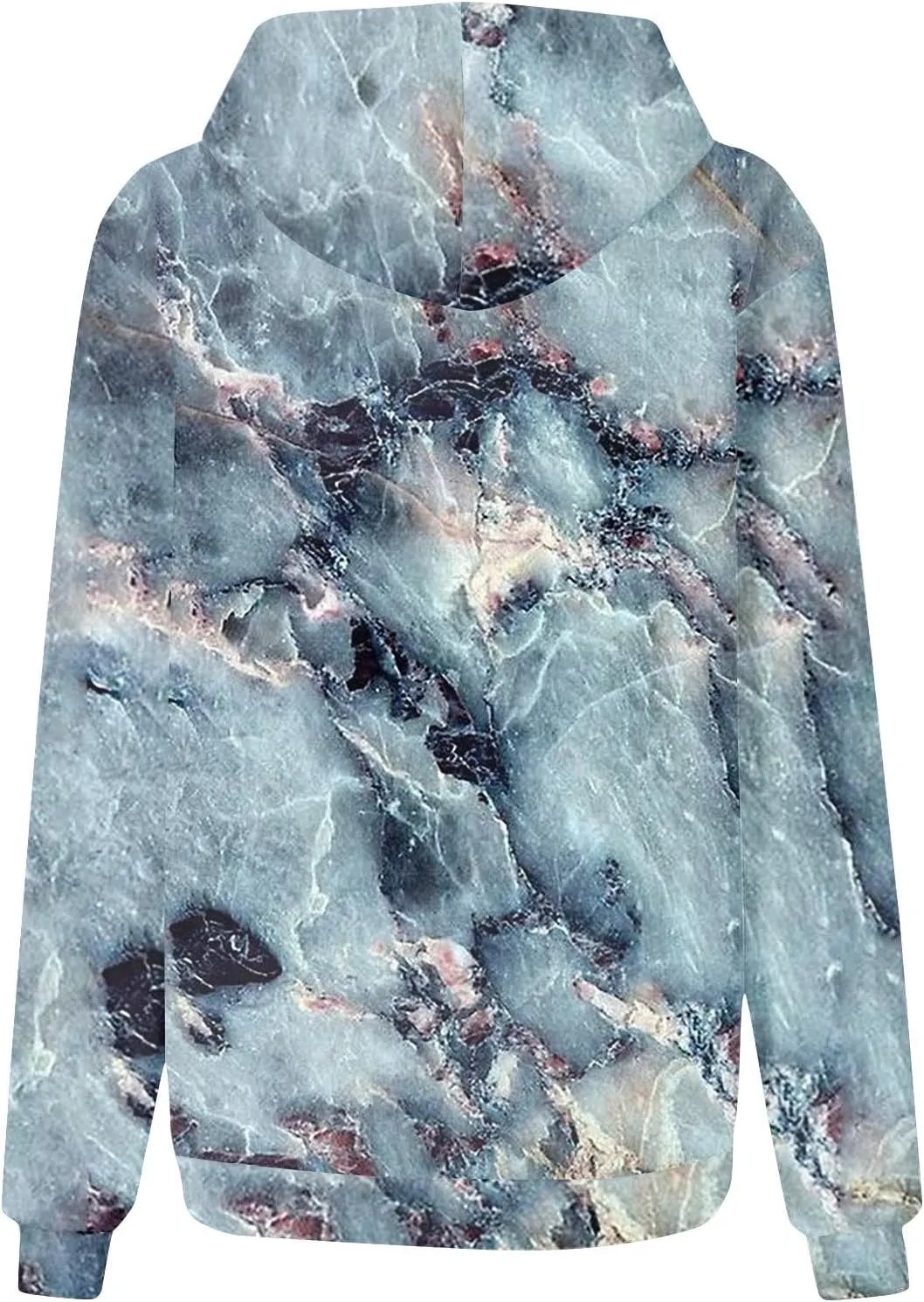 GOFULY Women Sweatshirt Fall Marble Print Hoodies Lightweight Winter Sweatshirt Long Sleeve Drawstring Pullover With Pocket