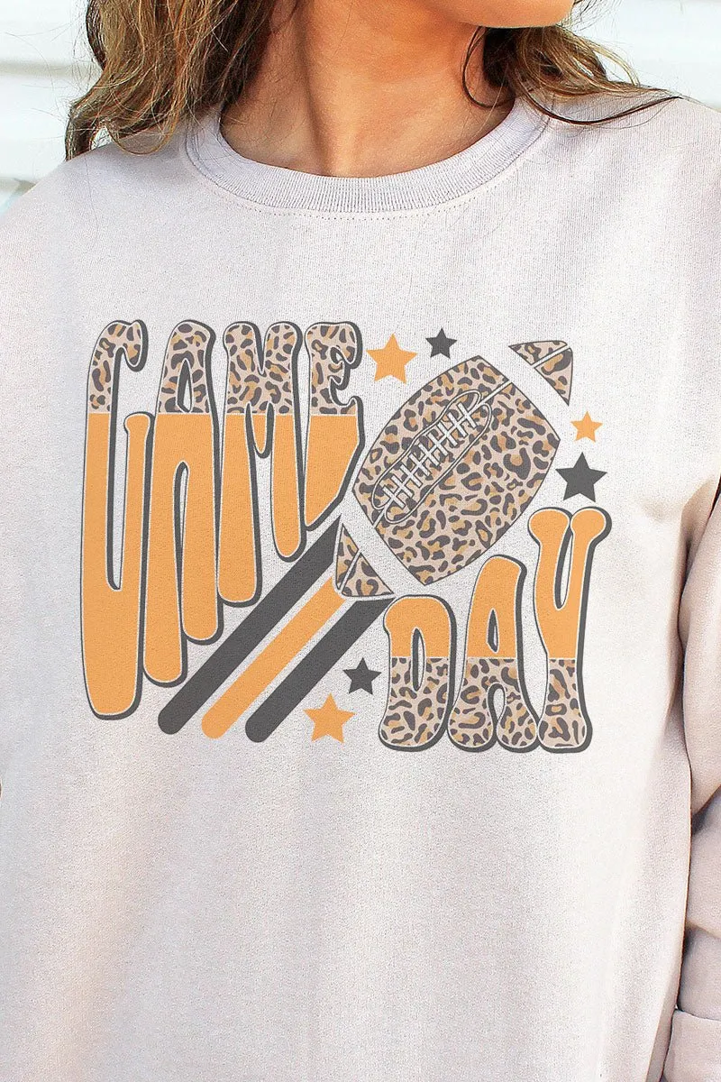 Groovy Game Day Orange And Black Unisex NuBlend Crew Sweatshirt