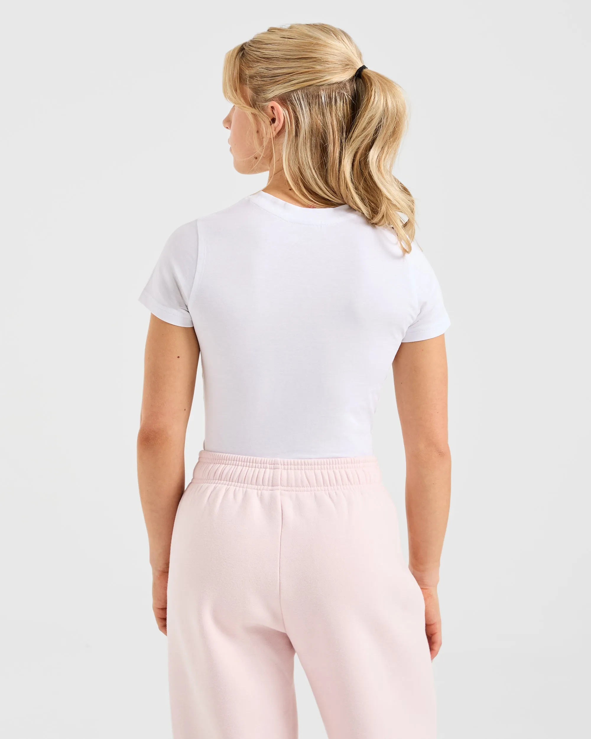 Gym Lover Baby Tee - White