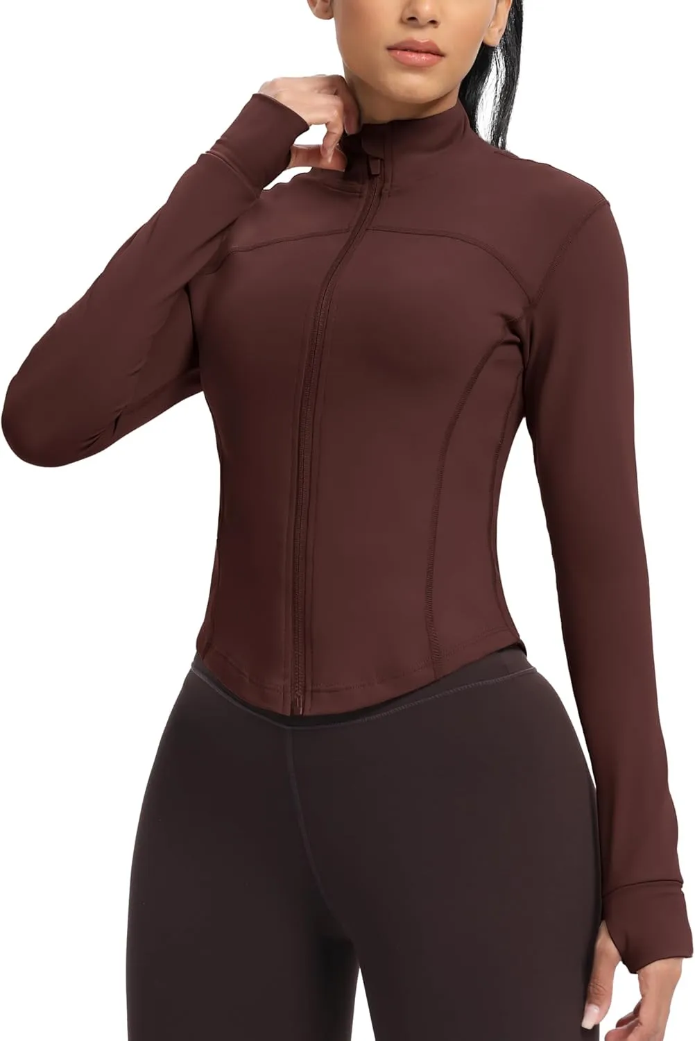 GYM RAINBOW Womens Zip Up Workout Jakcets Lightweight Slim Fit Running Athletic Jackets with Thumb Holes