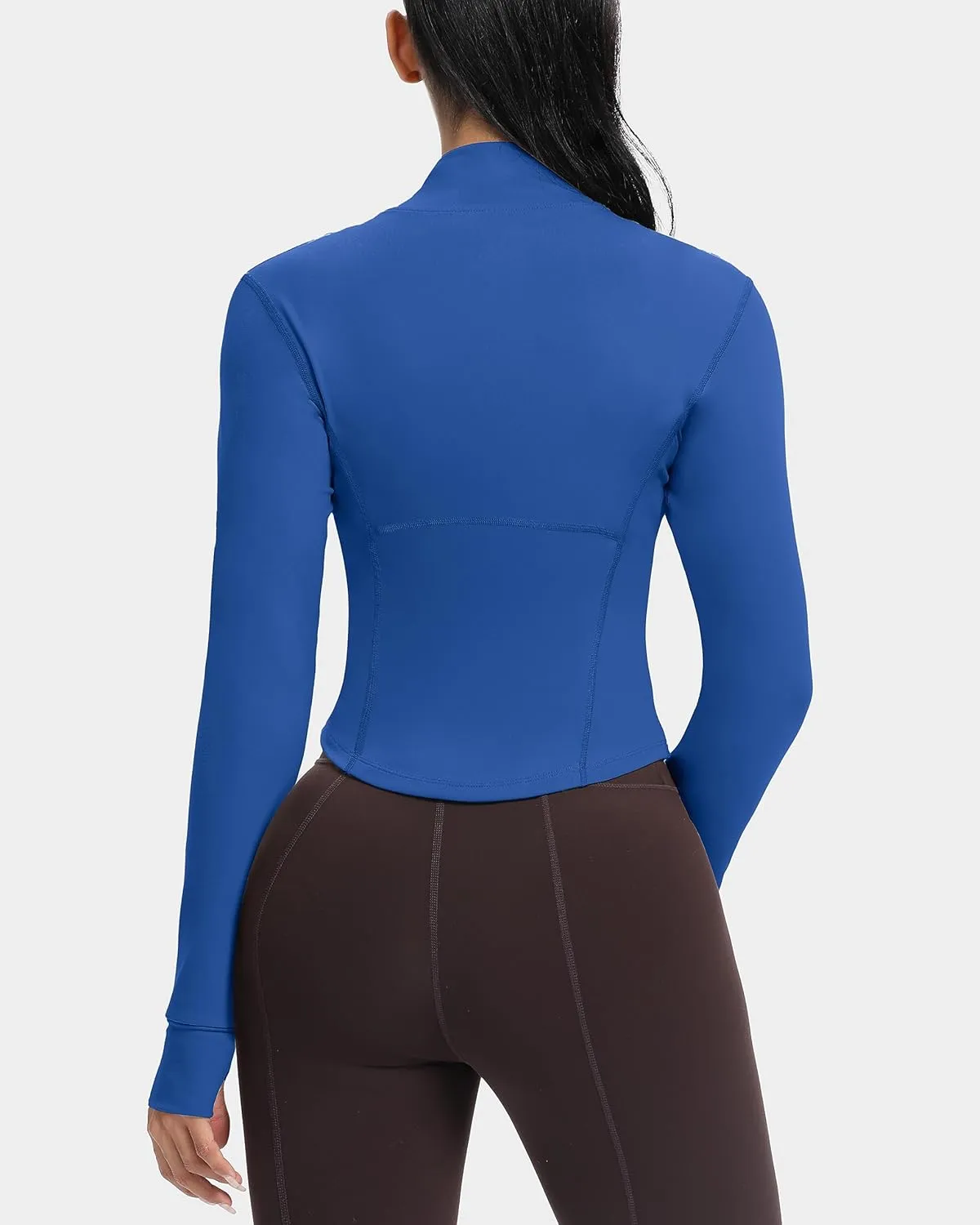 GYM RAINBOW Womens Zip Up Workout Jakcets Lightweight Slim Fit Running Athletic Jackets with Thumb Holes