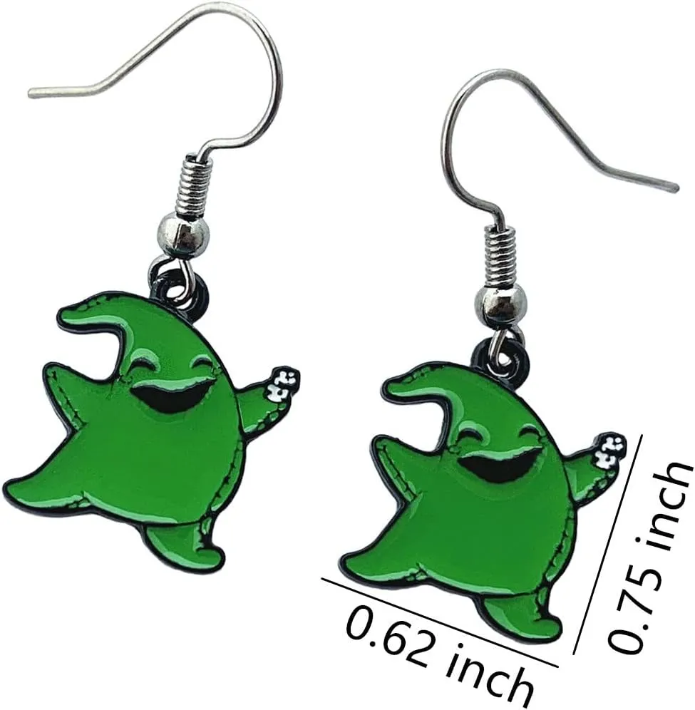 Halloween Christmas Horror Earrings Stud, Cute Zinc Alloy Dog Ear Stud for Women and Men