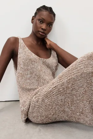 HEIDI TAN MARLE SCOOP KNIT TANK