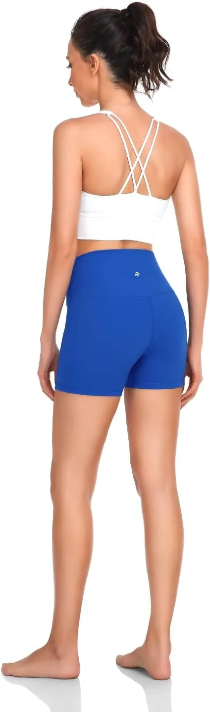 HeyNuts Essential/Workout Pro Biker Shorts for Women, High Waisted Workout Gym Compression Yoga Spandex Shorts 4''/ 6''/ 8''
