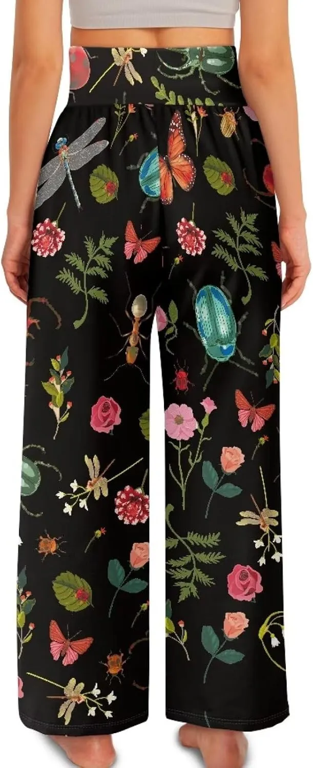 High Waisted Palazzo Pants for Women Wide Leg Lounge Pants with Pockets