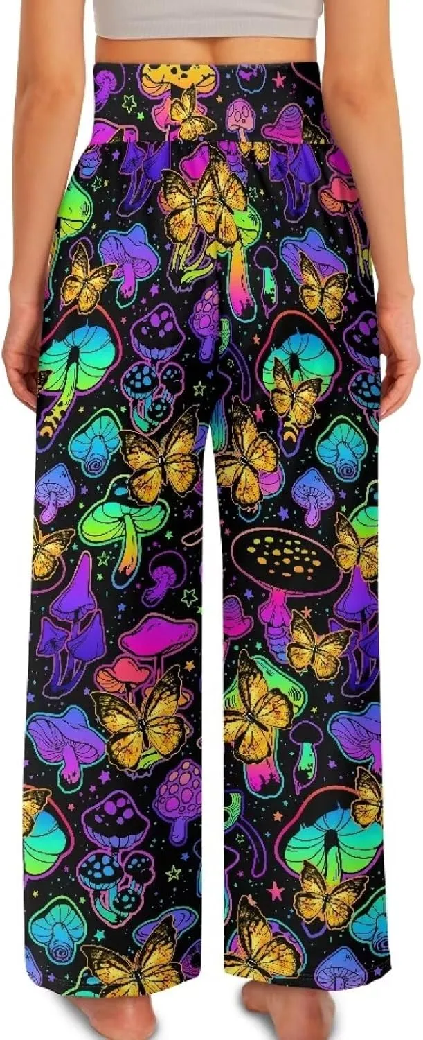 High Waisted Palazzo Pants for Women Wide Leg Lounge Pants with Pockets