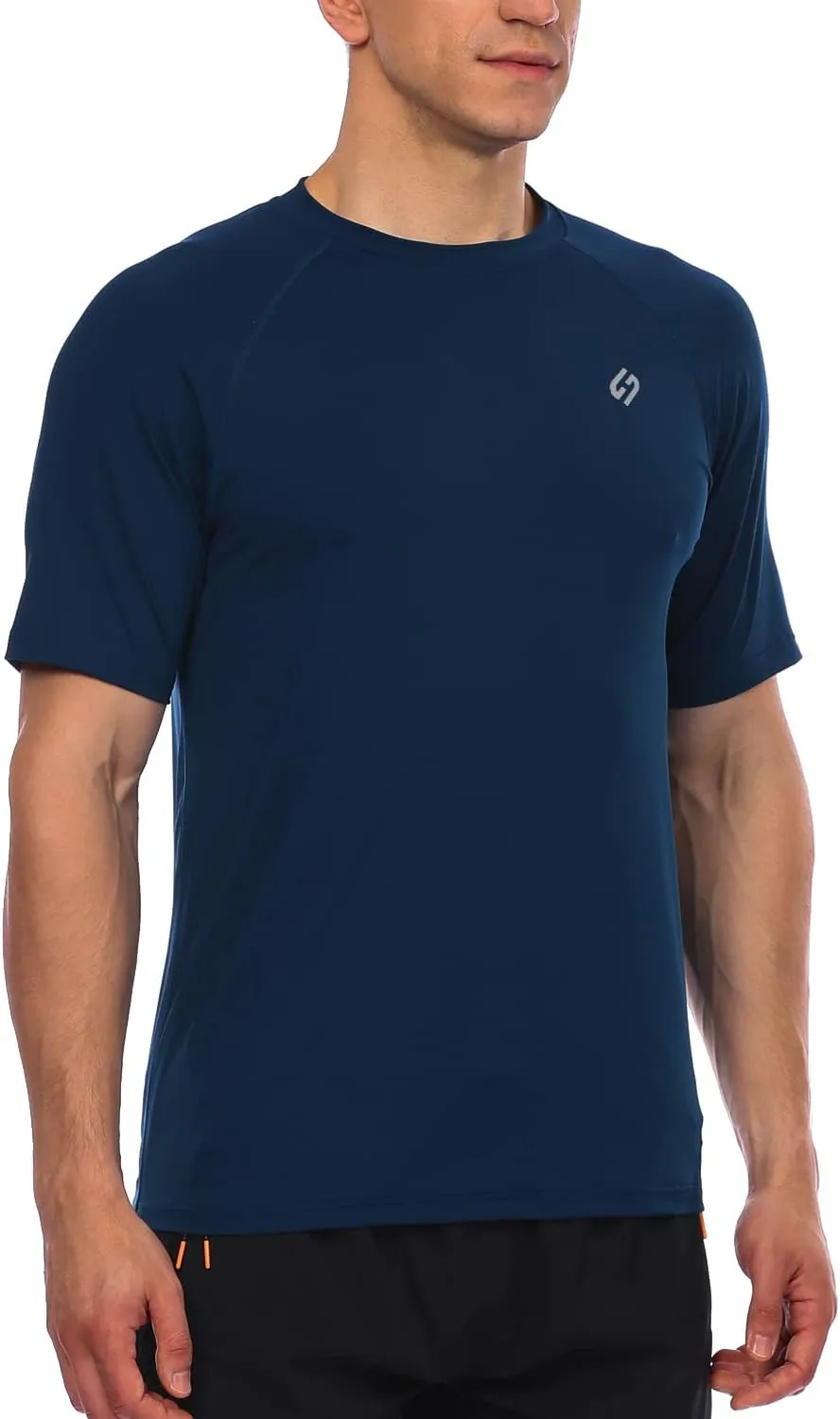 HODOSPORTS Men's Swim Shirt Quick Dry Short Sleeve UPF 50  Rash Guard Sun Protection
