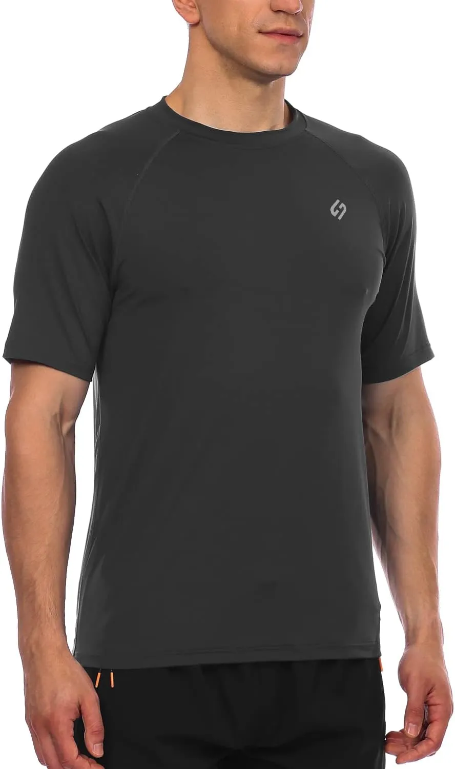 HODOSPORTS Men's Swim Shirt Quick Dry Short Sleeve UPF 50  Rash Guard Sun Protection