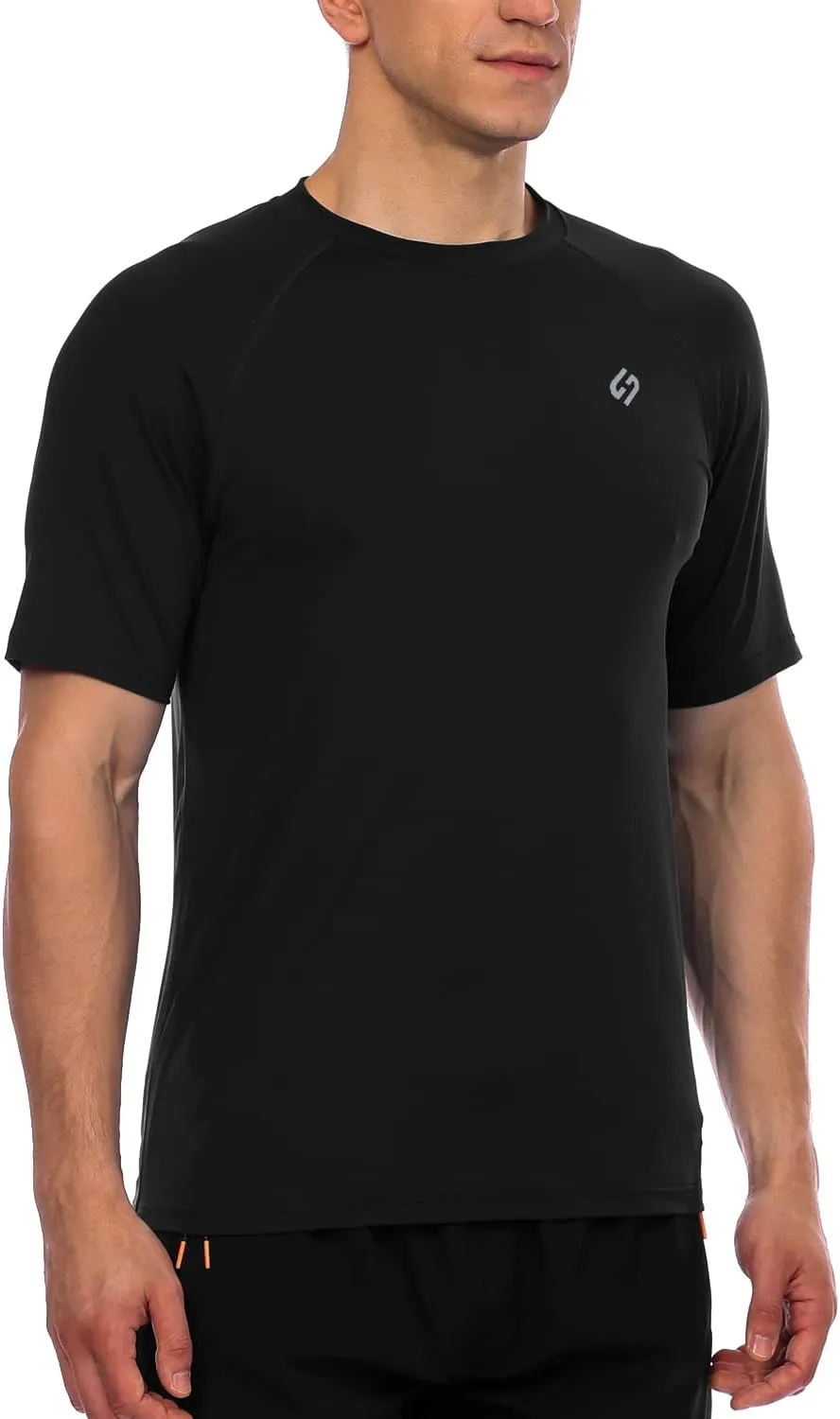 HODOSPORTS Men's Swim Shirt Quick Dry Short Sleeve UPF 50  Rash Guard Sun Protection