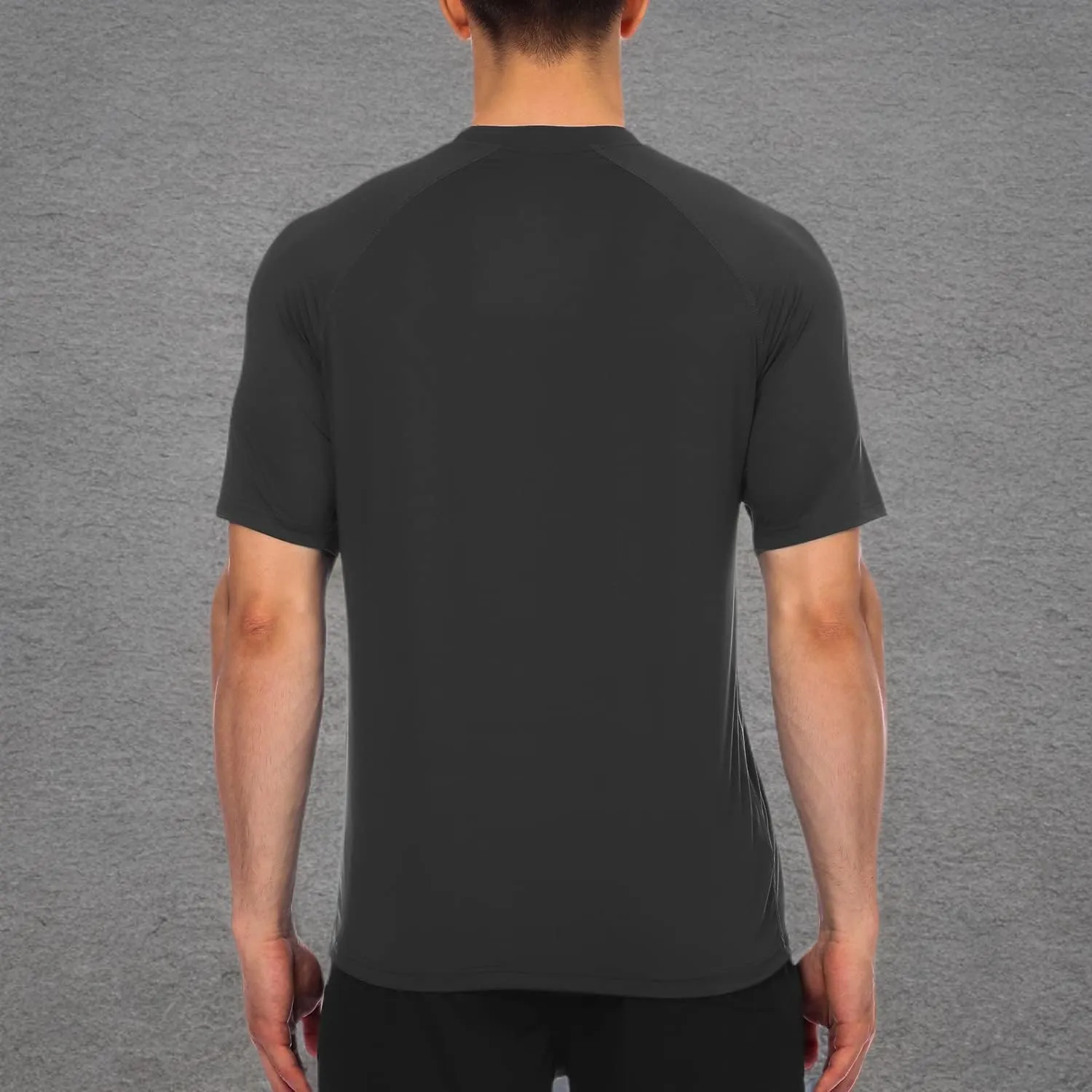 HODOSPORTS Men's Swim Shirt Quick Dry Short Sleeve UPF 50  Rash Guard Sun Protection