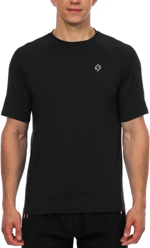 HODOSPORTS Men's Swim Shirt Quick Dry Short Sleeve UPF 50  Rash Guard Sun Protection