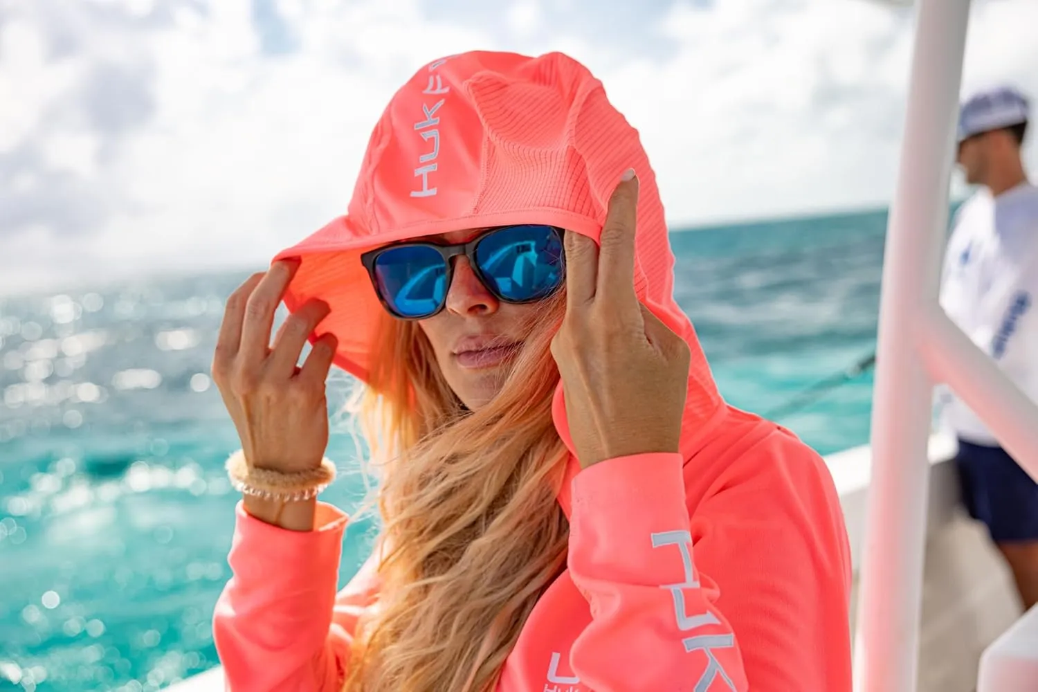 HUK Icon X Hoodie, Fishing Shirt with Sun Protection for Women
