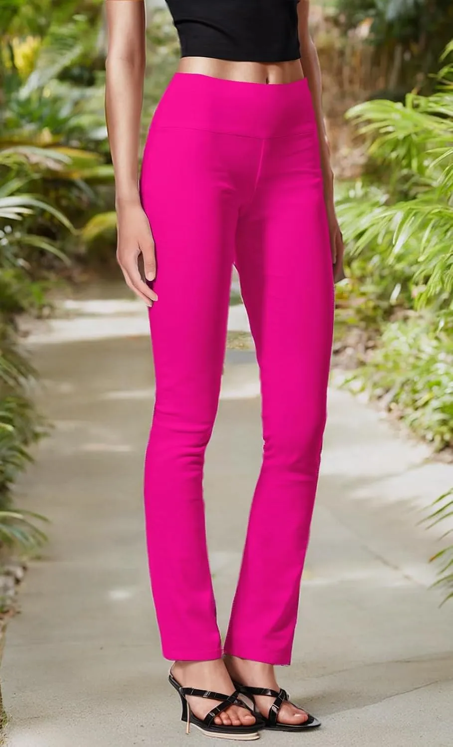 Hybrid & Company Womens Business Millennium Slim Bootcut Pants