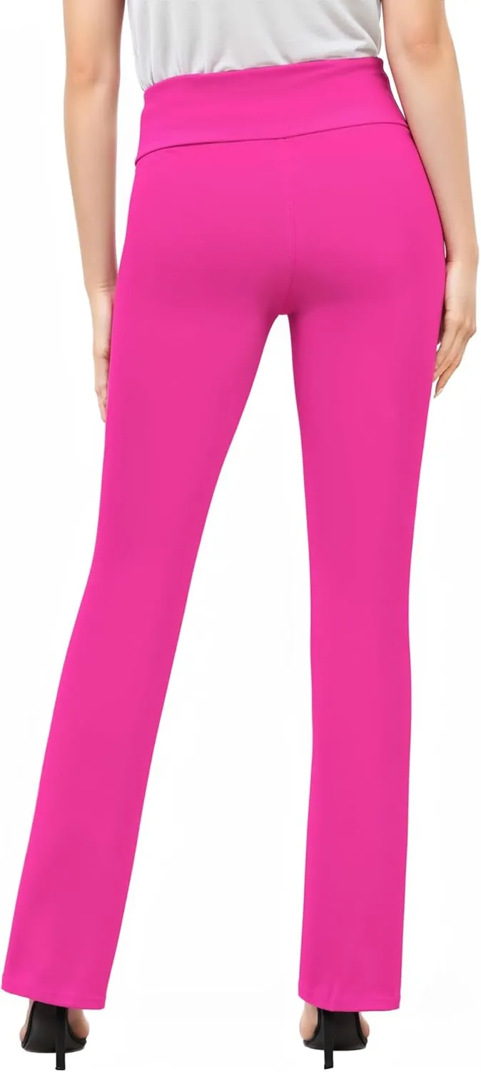 Hybrid & Company Womens Business Millennium Slim Bootcut Pants