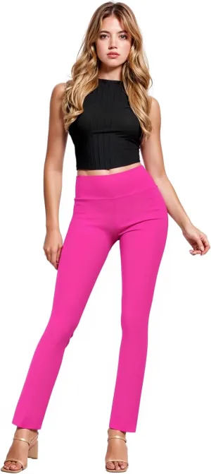Hybrid & Company Womens Business Millennium Slim Bootcut Pants